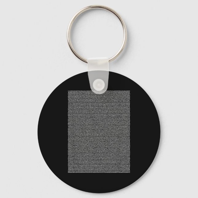 Porte-clés Cadeau de professeur de maths T-shirt Pi 5000 chif (Recto)