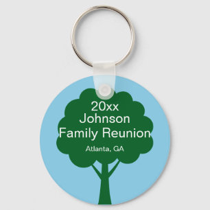 Porte-clés Cadeau de réunion de famille avec nom, arbre et an