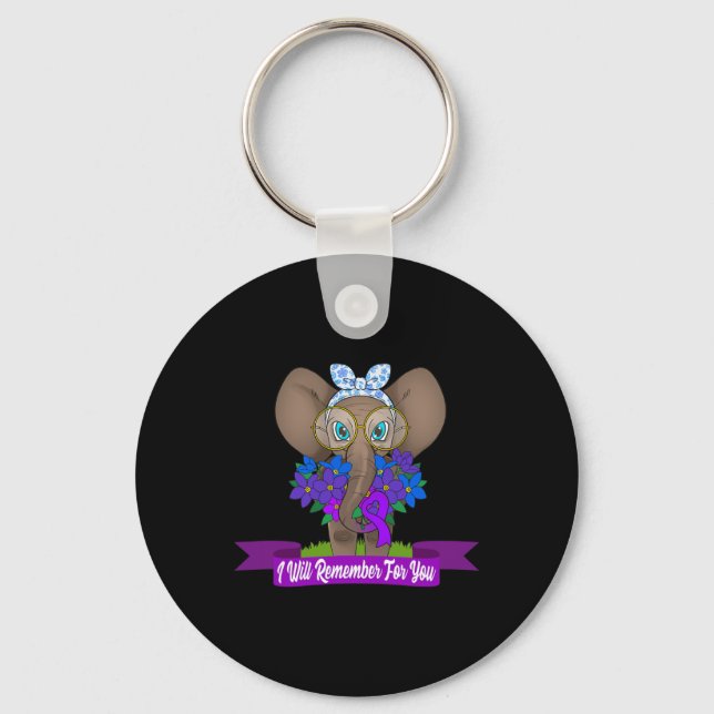 Porte-clés Cadeau de sensibilisation à l'éléphant mignon Heim (Recto)