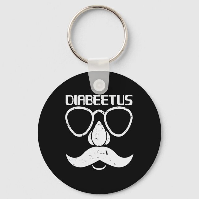 Porte-clés Cadeau de sensibilisation Diabeetus Beard Diabète (Recto)