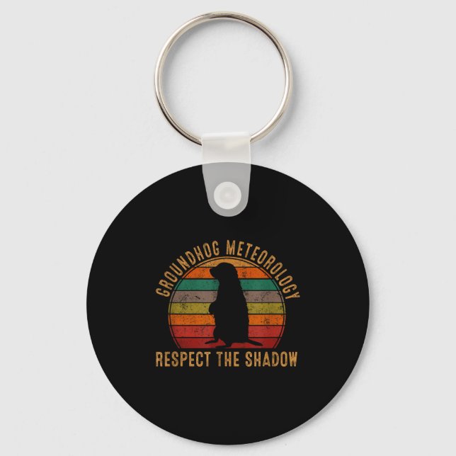 Porte-clés Cadeau de silhouette de chuchoteur de marmotte vin (Recto)
