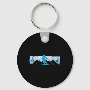 Porte-clés Cadeau de ski de battement de cœur de ski pour ski