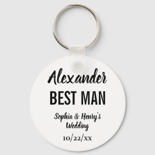 Porte-clés Cadeau de témoin de mariage écriture moderne typog