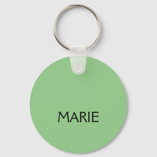 PORTE-CLÉS CADEAU DE TEXTE AJOUTEZ VOTRE NOM VERT MINIMAL SIM