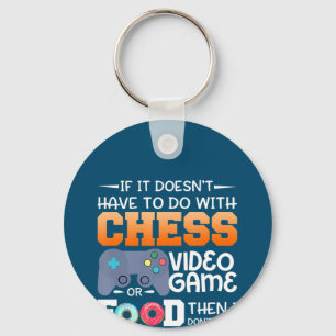 Porte-clés Cadeau d'échecs Jeu Vidéo D'Échecs Ou Conception