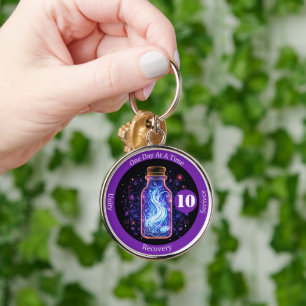 Porte-clés Cadeau d'étape de récupération mystique personnali