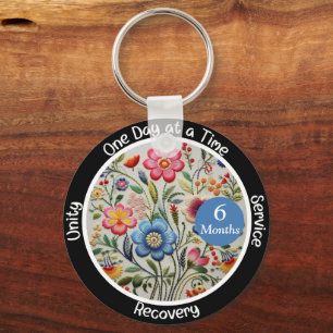 Porte-clés Cadeau d'étape de récupération personnalisé - Flor