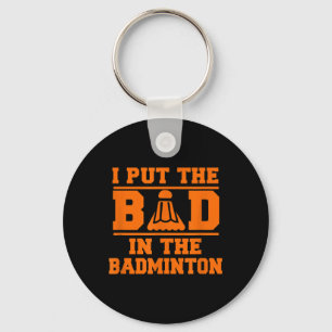 Porte-clés Cadeau drôle de badminton hommes femmes adolescent