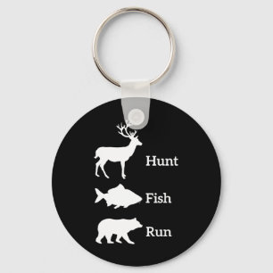 Porte-clés Cadeau drôle de chasse pêche chasse ours course po