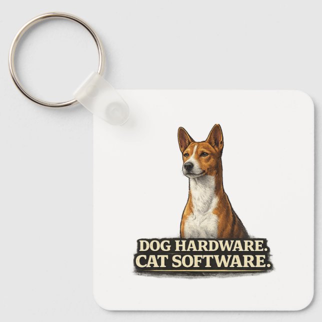 Porte-clés Cadeau drôle pour propriétaire de Basenji (Recto)