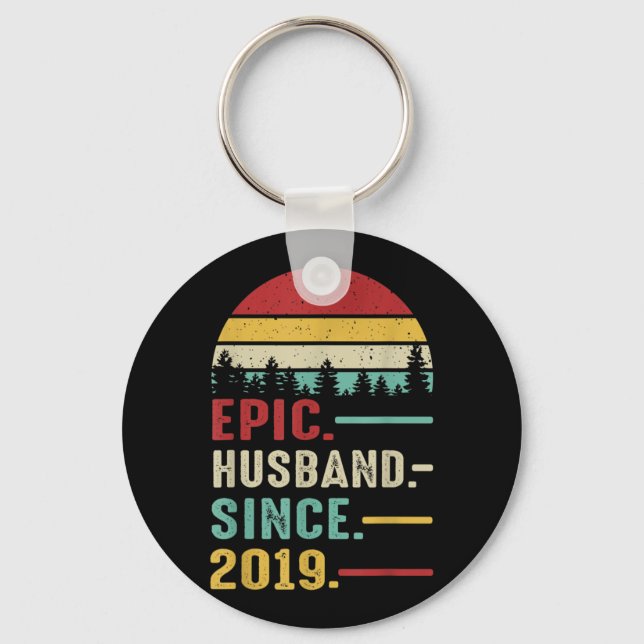 Porte-clés Cadeau du 2e anniversaire du Mariage pour son mari (Recto)