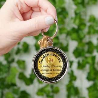 Porte-clés Cadeau du 50e anniversaire du Jubilé d'or pour une
