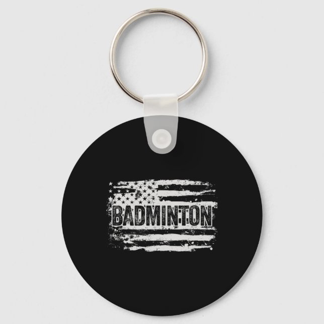 Porte-clés Cadeau du joueur de badminton (Recto)
