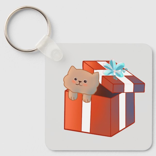 Porte-clés Cadeau duveteux (Recto)