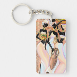 Porte-clés Cadeau Femmes Africaines Peinture de St