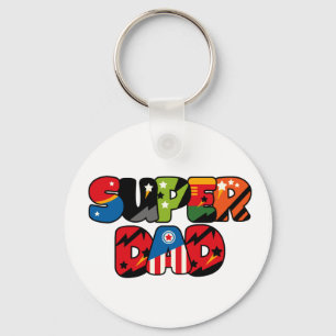 Porte-clés Cadeau fête des pères Superdad Superhero Super Pap