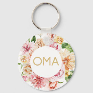 Porte-clés Cadeau Floral Oma