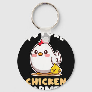 Porte-clés Cadeau futur éleveur de poulets pour enfants d'agr