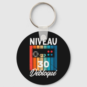 Porte-clés Cadeau Homme 30 Ans Anniversaire Gamer Niveau 30 H