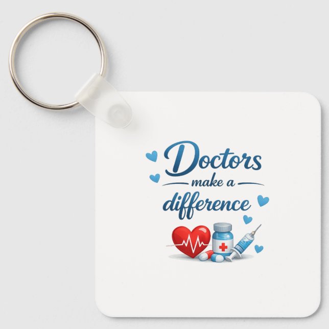 Porte-clés Cadeau « Les médecins font une différen (Recto)