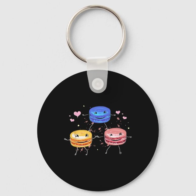 Porte-clés Cadeau Macaroon de Cheerleading Mignon Délicieux (Recto)