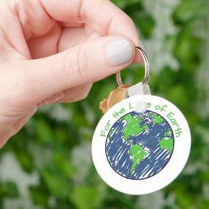 Porte-clés Cadeau Minimal Eco pour l'amour de la Journée de l