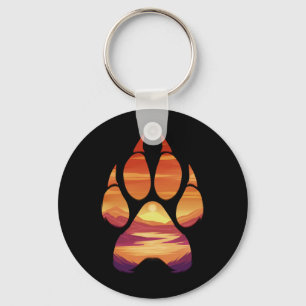 Porte-clés Cadeau Montagnes Wolf Paw pour Club de randonneurs
