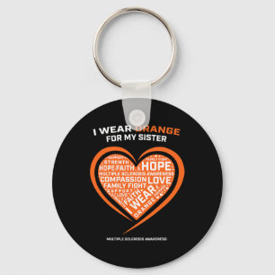 Porte-clés Cadeau Ms Apparel Orange Soeur Multiple Sclérose A