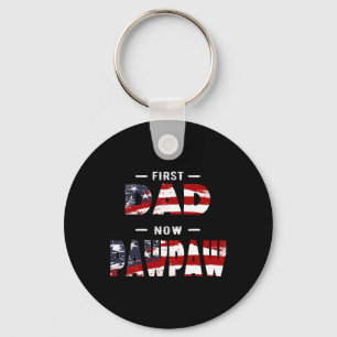 Porte-clés Cadeau père Mens - Premier papa maintenant Pawpaw