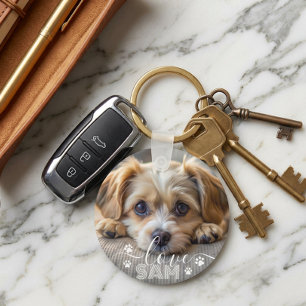 Porte-clés Cadeau personnalisé de photo de chien pour amateur