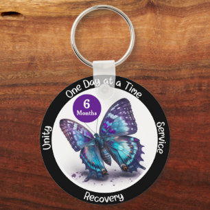 Porte-clés Cadeau personnalisé de sobriété Papillon - Cadeau 
