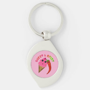 Porte-clés Cadeau personnalisé Mignonne glace et piment