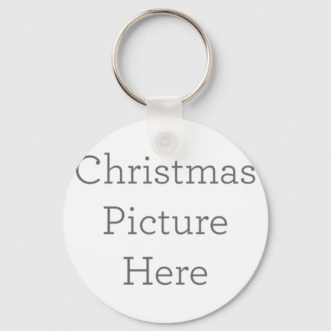 Porte-clés Cadeau personnalisé Porte - clé photo de Noël (Recto)