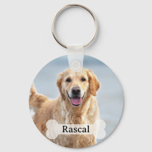 Porte-clés Cadeau personnalisé pour amateur de chien avec 2 p