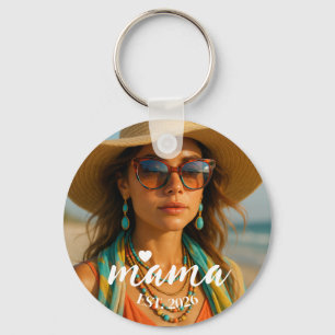 Porte-clés Cadeau personnalisé pour maman année Mama Est pour