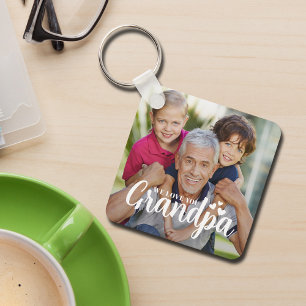 Porte-clés Cadeau Photo Mémoire 'Nous t'aimons Papi'