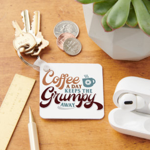 Porte-clés Cadeau pour amateur de café : un café par jour 