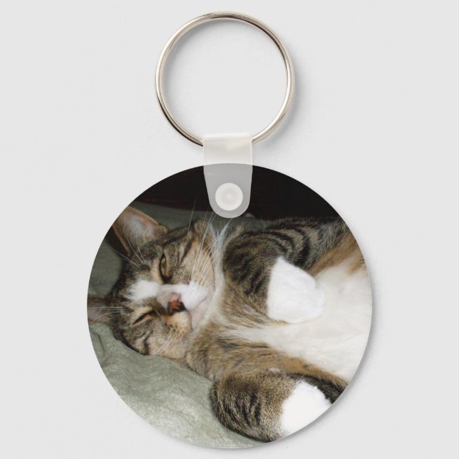Porte-clés Cadeau pour amateur de chat Manx (Recto)