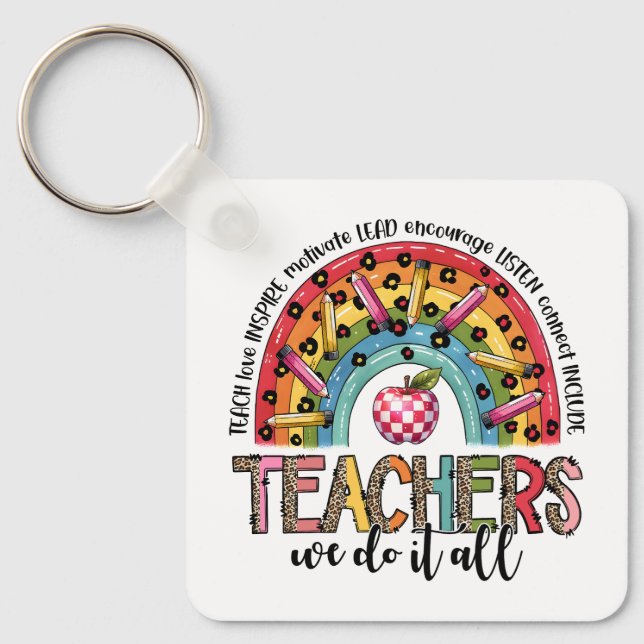Porte-clés Cadeau pour Enseignant | Les Enseignants Font Tout (Recto)