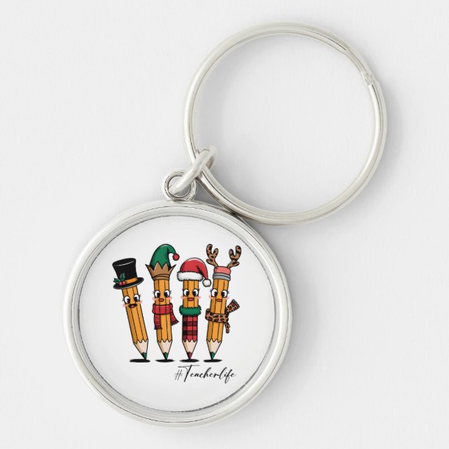 Porte-clés Cadeau pour Enseignant | Vie d'Enseignant au Crayo (Devant)