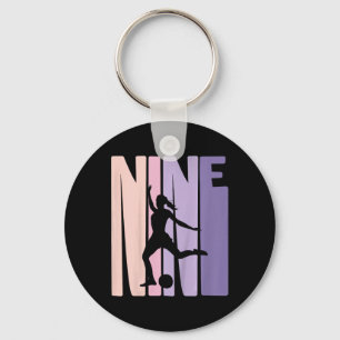 Porte-clés Cadeau pour filles de 9 ans footballeuses 9e anniv