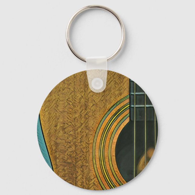Porte-clés Cadeau pour musicien guitariste (Recto)