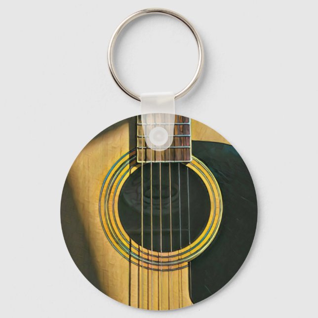 Porte-clés Cadeau pour musicien guitariste (Recto)