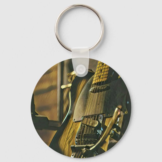 Porte-clés Cadeau pour petit ami guitariste (Recto)