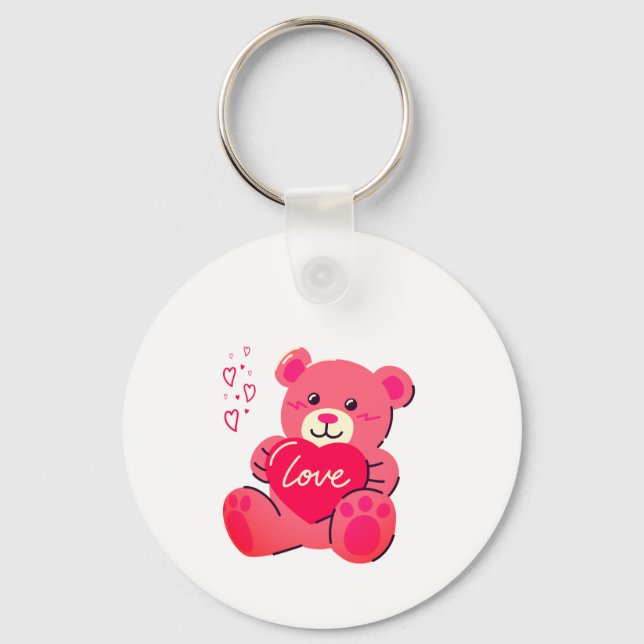 Porte-clés Cadeau romantique de la Saint-Valentin (Recto)