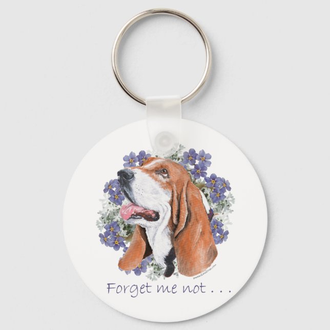 Porte-clés Cadeau souvenir Basset Hound (Recto)
