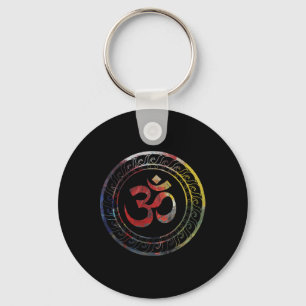 Porte-clés Cadeau spirituel de yoga symbole Om Ohm Aum
