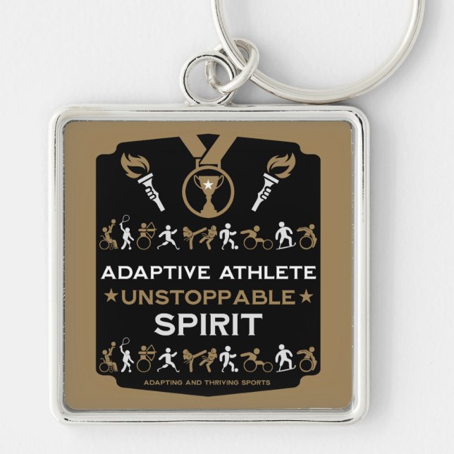 Porte-clés Cadeau sportif Adaptive Handicap (Devant)