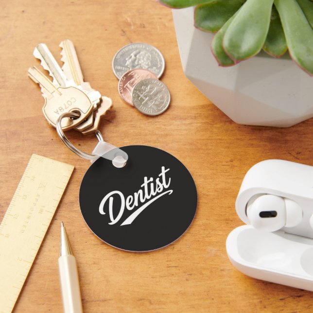 Porte-clés Cadeau Tasse de café avec typographie de script de (Bureau)