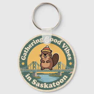 Porte-clés Cadeau Vintage Saskatoon SK Good Vibes